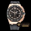 Audemars Piguet Royal Oak Offshore Chronograph Novelty Pembe Altın Kasa Seramik Bezel Siyah Kadran ETA