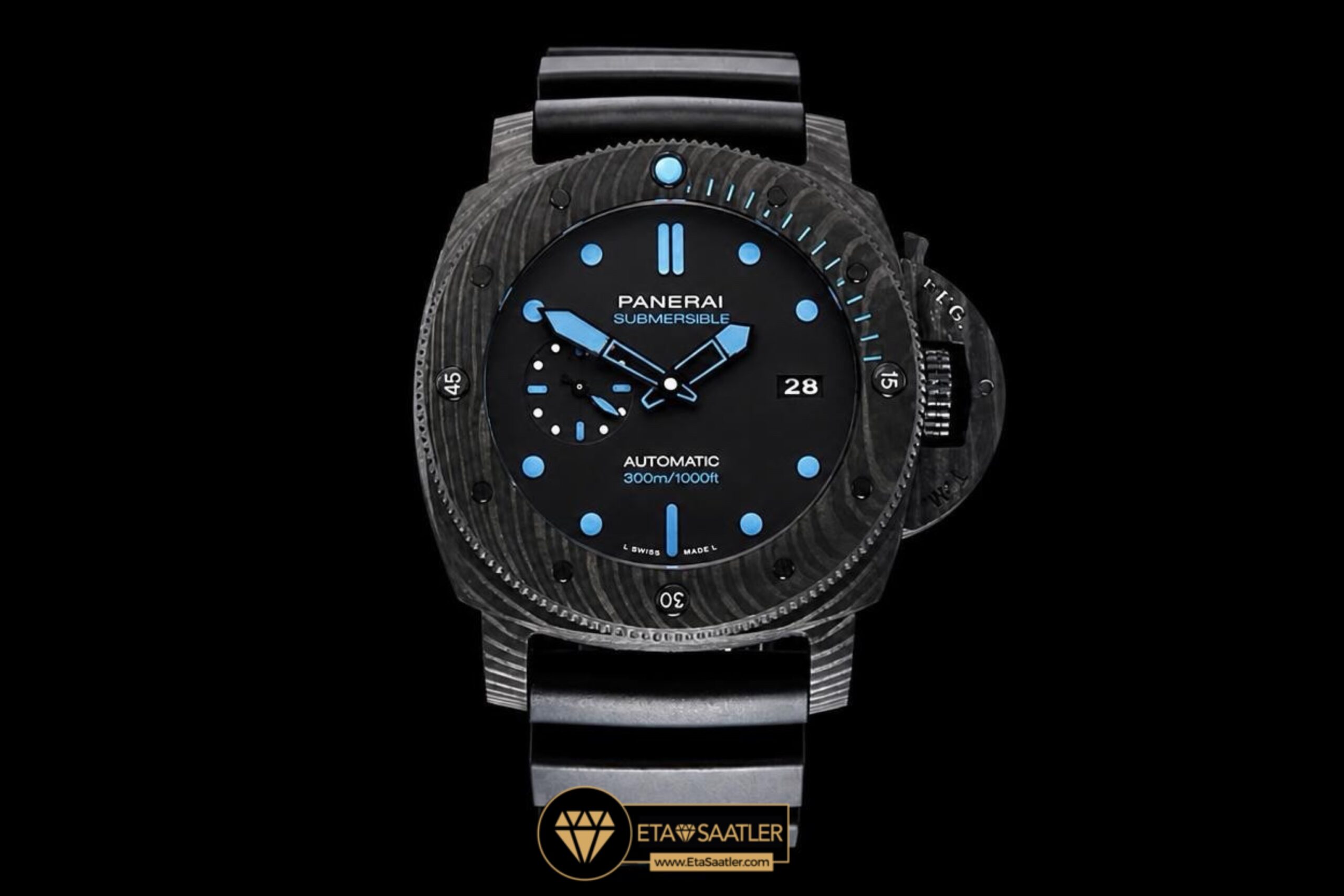 Panerai Luminor Submersible CarboTech PAM979RU Karbon Kasa Mavi Kadran ETA