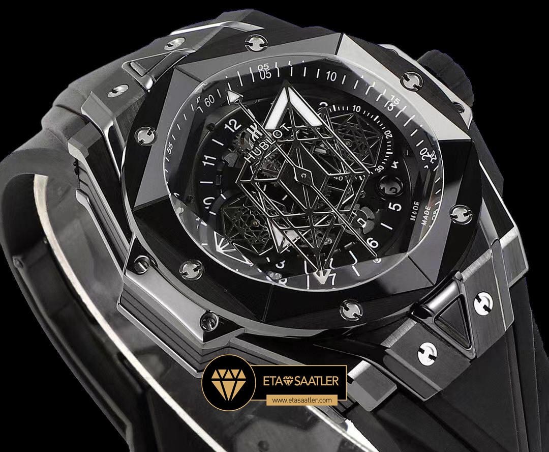 Hublot Big Bang Sang Blue II HUB1240 İskelet Kadran Super Clone ETA (8) Hublot Big Bang Sang Blue II HUB1240 İskelet Kadran Super Clone ETA