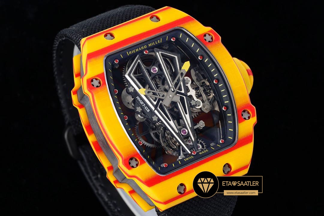 Richard Mille RM027-03 Rafael Nadal Yellow Red ETA (3) Richard Mille RM027-03 Rafael Nadal Yellow Red ETA