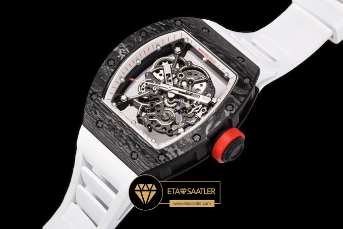 Richard Mille RM055 Carbon Kasa NTPT Bubba Watson Beyaz Kauçuk BBR Factory V2 ETA (3) Richard Mille RM055 Carbon Kasa NTPT Bubba Watson Beyaz Kauçuk BBR Factory V2 ETA