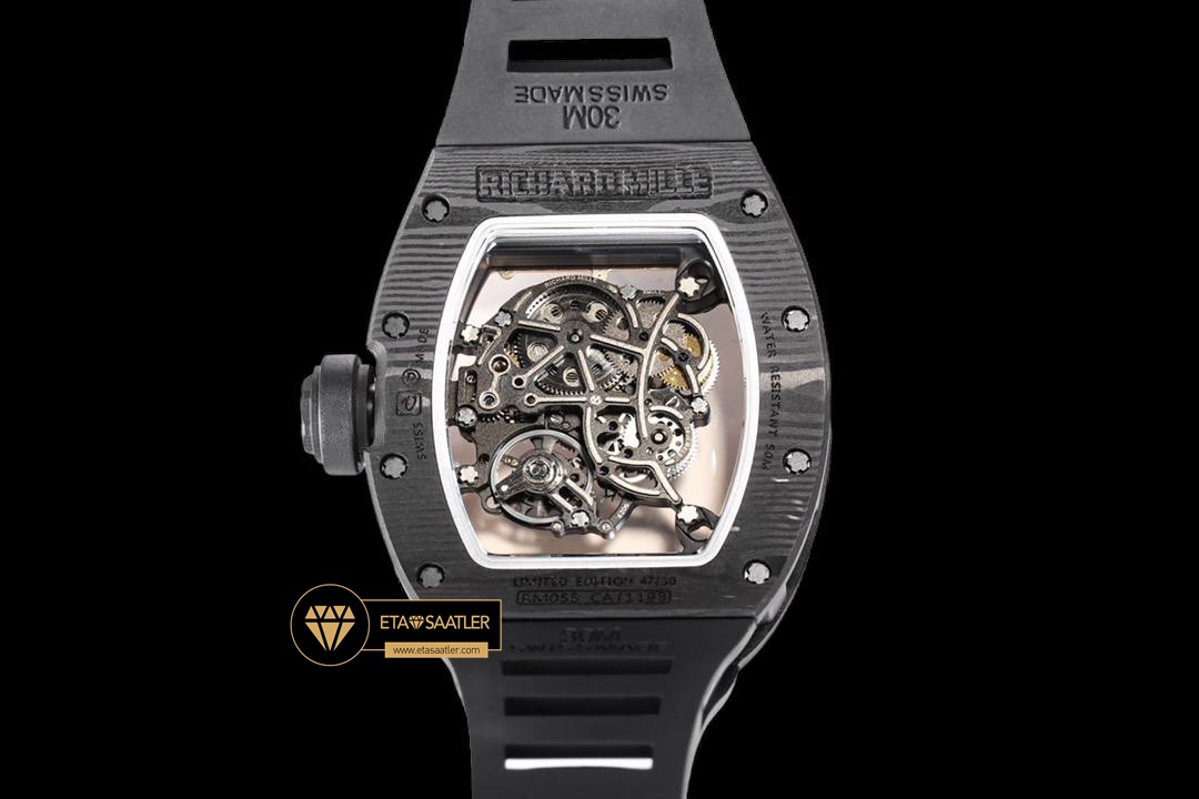 Richard Mille RM055 NTPT Carbon Bubba Watson Siyah Çerçeve BBR Factory V2 ETA (2) Richard Mille RM055 NTPT Carbon Bubba Watson Siyah Çerçeve BBR Factory V2 ETA