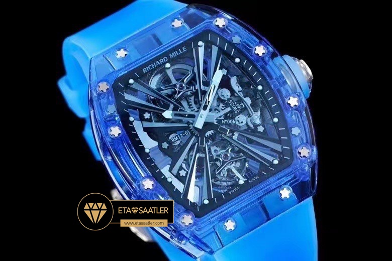 Richard Mille RM12-01 Saydam Mavi Kasa Tourbillon ETA (3) Richard Mille RM12-01 Saydam Mavi Kasa Tourbillon ETA