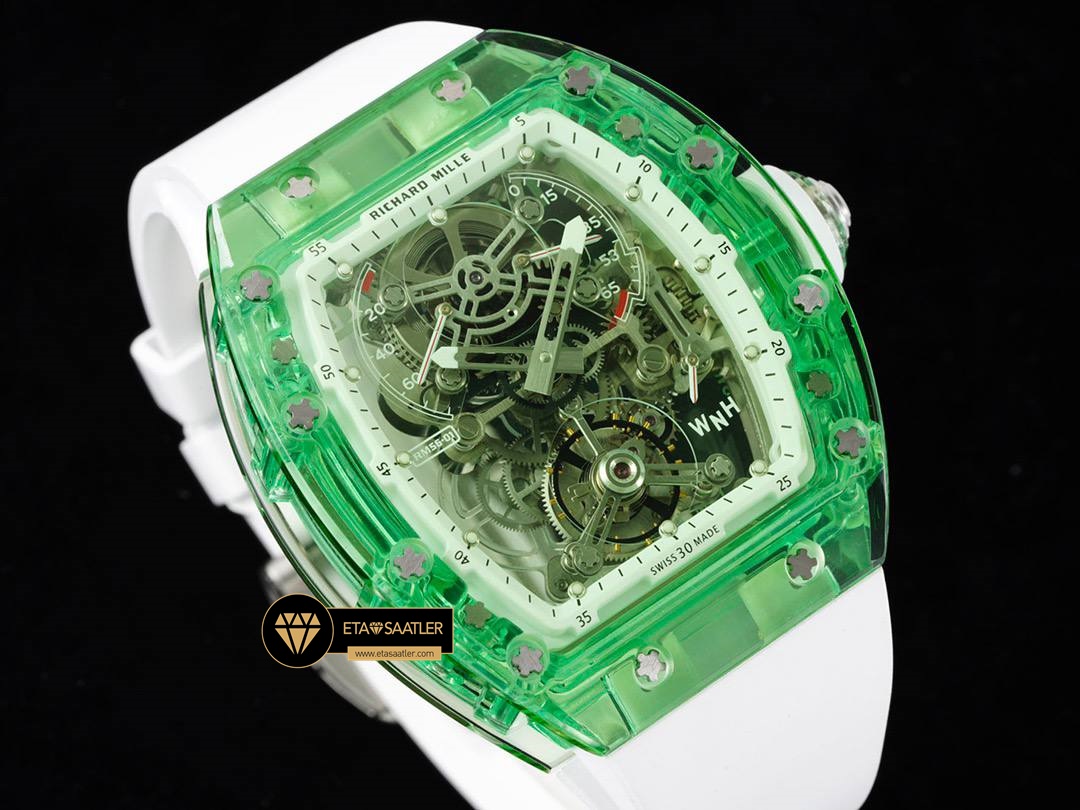 Richard Mille RM56-01 Saydam Yeşil Kasa Tourbillon ETA (2) Richard Mille RM56-01 Saydam Yeşil Kasa Tourbillon ETA (2)