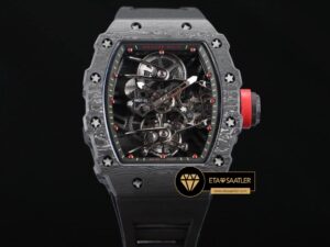 Richard Mille Rafael Nadal Carbon RM27-02 Tourbillon Siyah ETA