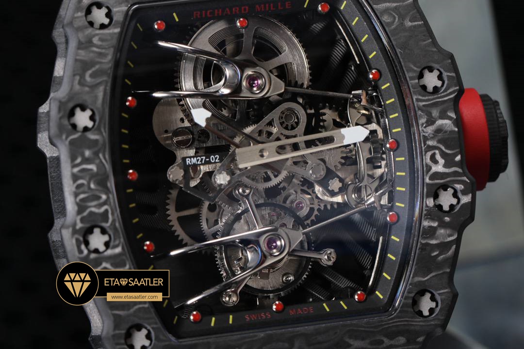 Richard Mille Rafael Nadal Carbon RM27-02 Tourbillon Siyah ETA (6) Richard Mille Rafael Nadal Carbon RM27-02 Tourbillon Siyah ETA