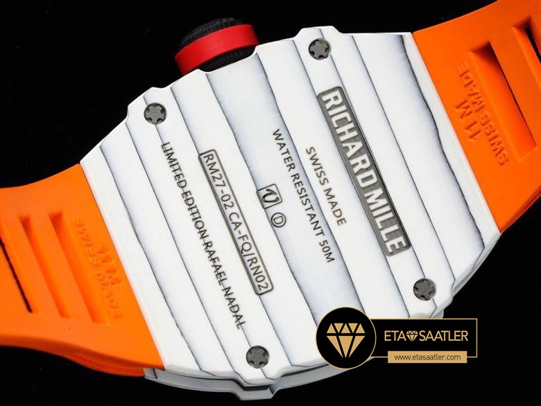 Richard Mille Rafael Nadal RM27-02 Tourbillon Turuncu ETA (9) Richard Mille Rafael Nadal RM27-02 Tourbillon Turuncu ETA