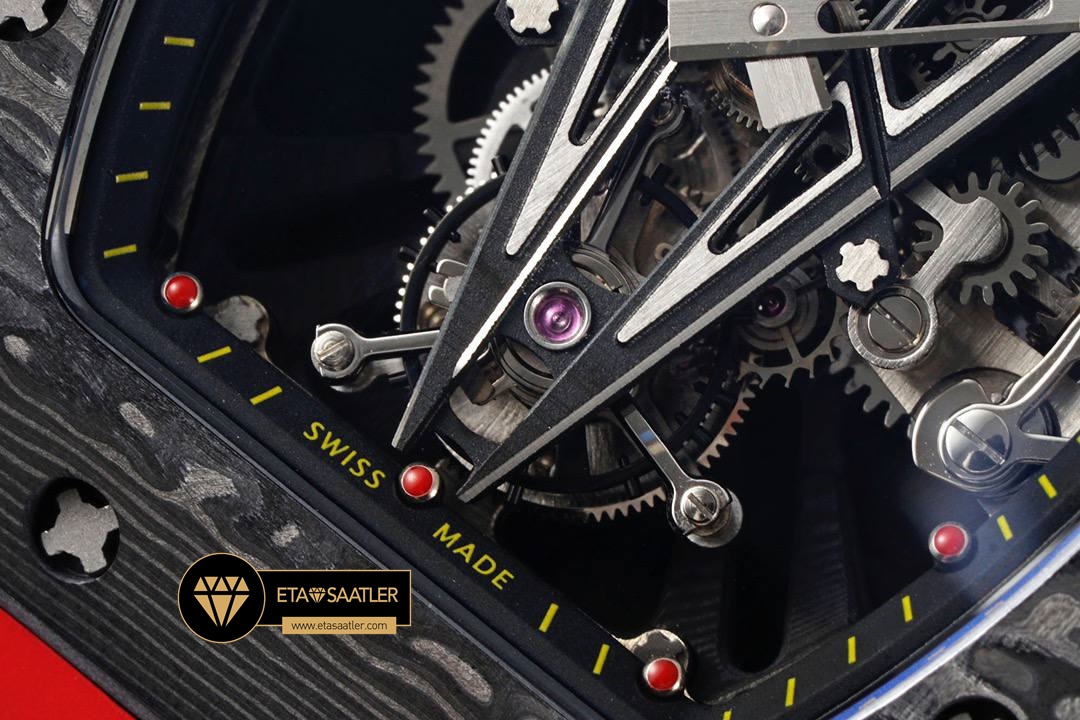 Richard Mille Tourbillon RM027-03 Rafael Nadal Kırmızı Kauçuk ETA (5) Richard Mille Tourbillon RM027-03 Rafael Nadal Kırmızı Kauçuk ETA