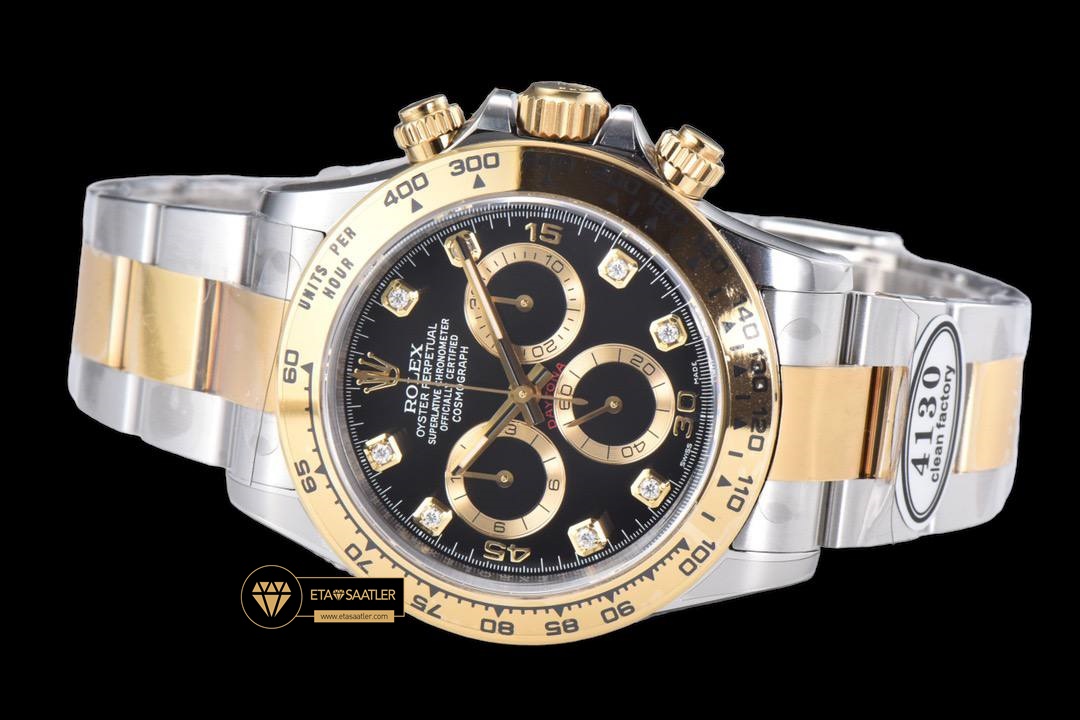 Rolex Daytona 116503LN Two Tone Case Black Dial 4130 Super Plus Clone ETA (2) Rolex Daytona 116503LN Two Tone Case Black Dial 4130 Super Plus Clone ETA