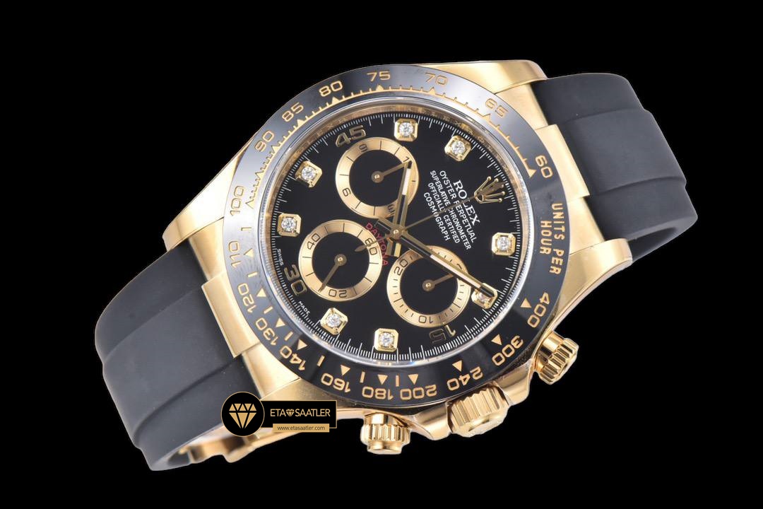 Rolex Daytona 116518 Cosmograph Taşlı Siyah Kadran 4130 Super Clone ETA (2) Rolex Daytona 116518 Cosmograph Taşlı Siyah Kadran 4130 Super Clone ETA