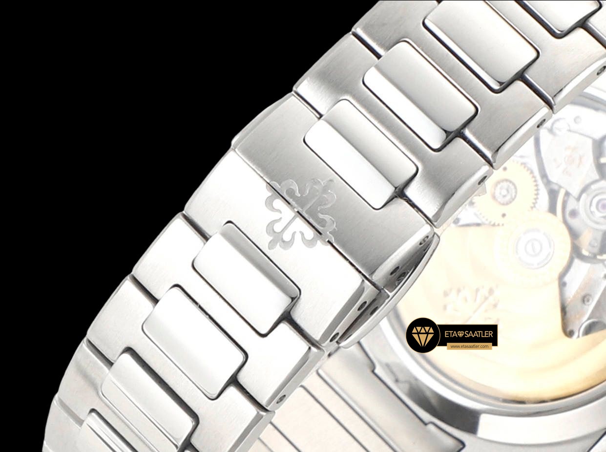 Patek Philippe 7118 Nautilus 35mm Beyaz Kadran Full Taş Bezel ETA (9) Patek Philippe 7118 Nautilus 35mm Beyaz Kadran Full Taş Bezel ETA