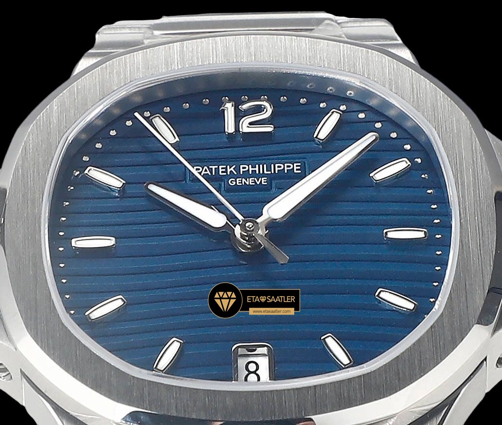 Patek Philippe 7118 Nautilus 35mm Mavi Kadran 316F Çelik ETA (3) Patek Philippe 7118 Nautilus 35mm Mavi Kadran 316F Çelik ETA