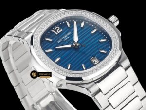 Patek Philippe 7118 Nautilus 35mm Mavi Kadran Full Taş Bezel ETA