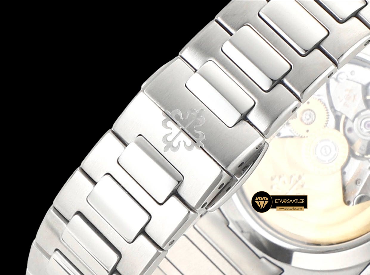 Patek Philippe 7118 Nautilus 35mm Mavi Kadran Full Taş Bezel ETA (8) Patek Philippe 7118 Nautilus 35mm Mavi Kadran Full Taş Bezel ETA