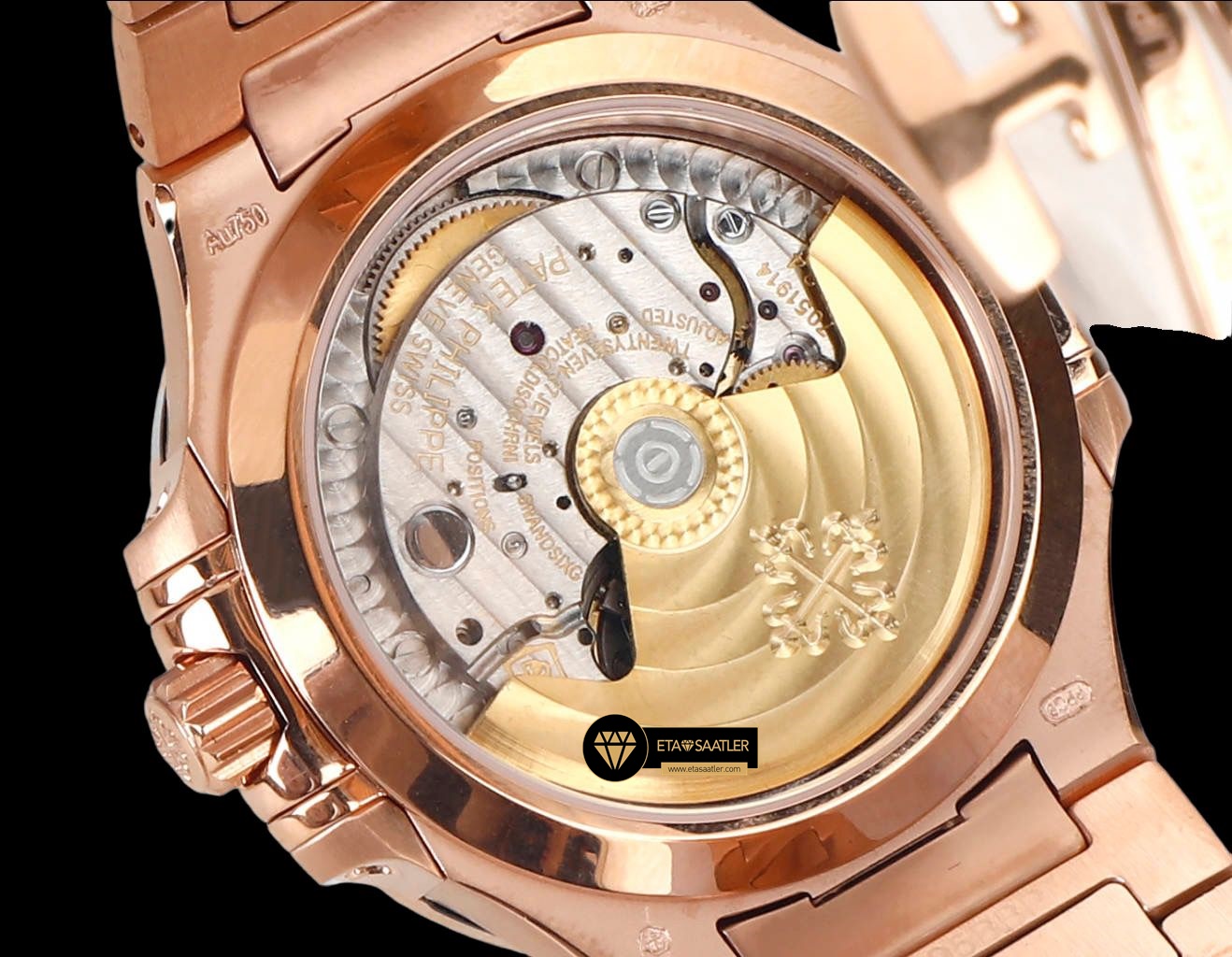 Patek Philippe 7118 Nautilus Pembe Kadran 35mm Rose Kasa ETA (3) Patek Philippe 7118 Nautilus Pembe Kadran 35mm Rose Kasa ETA