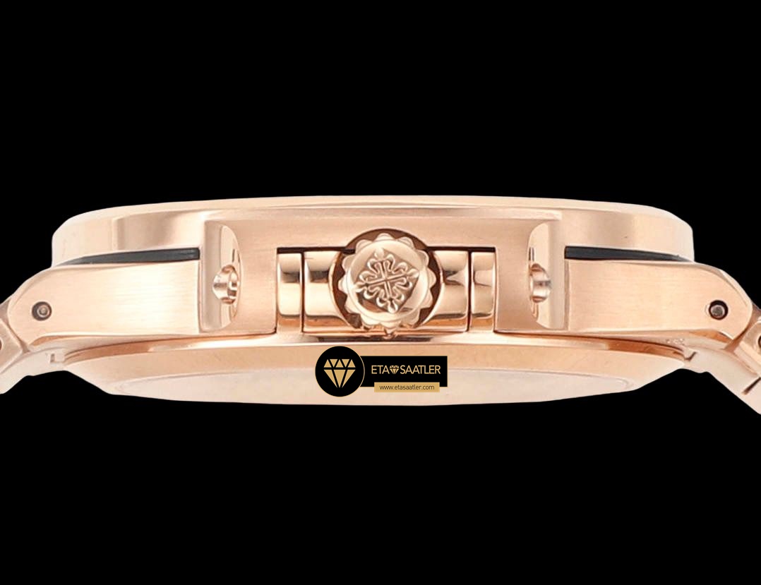 Patek Philippe 7118 Nautilus Pembe Kadran 35mm Rose Kasa ETA (4) Patek Philippe 7118 Nautilus Pembe Kadran 35mm Rose Kasa ETA