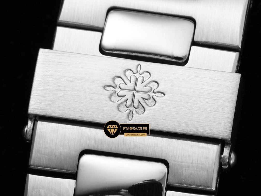 Patek Philippe Nautilus Çelik 40mm Jumbo 5711 Full Taşlı Bezel ETA (6) Patek Philippe Nautilus Çelik 40mm Jumbo 5711 Full Taşlı Bezel ETA