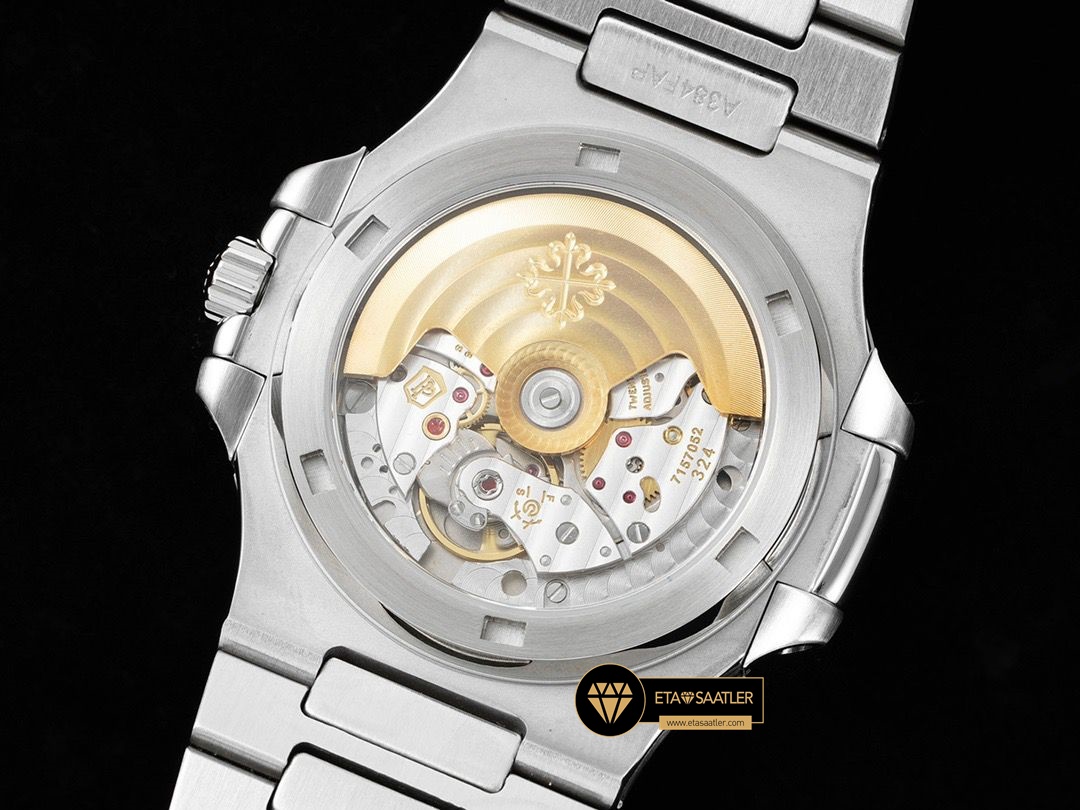 Patek Philippe Nautilus Çelik 40mm Jumbo 5711 Taşlı Beyaz Kadran ETA (5) Patek Philippe Nautilus Çelik 40mm Jumbo 5711 Taşlı Beyaz Kadran ETA