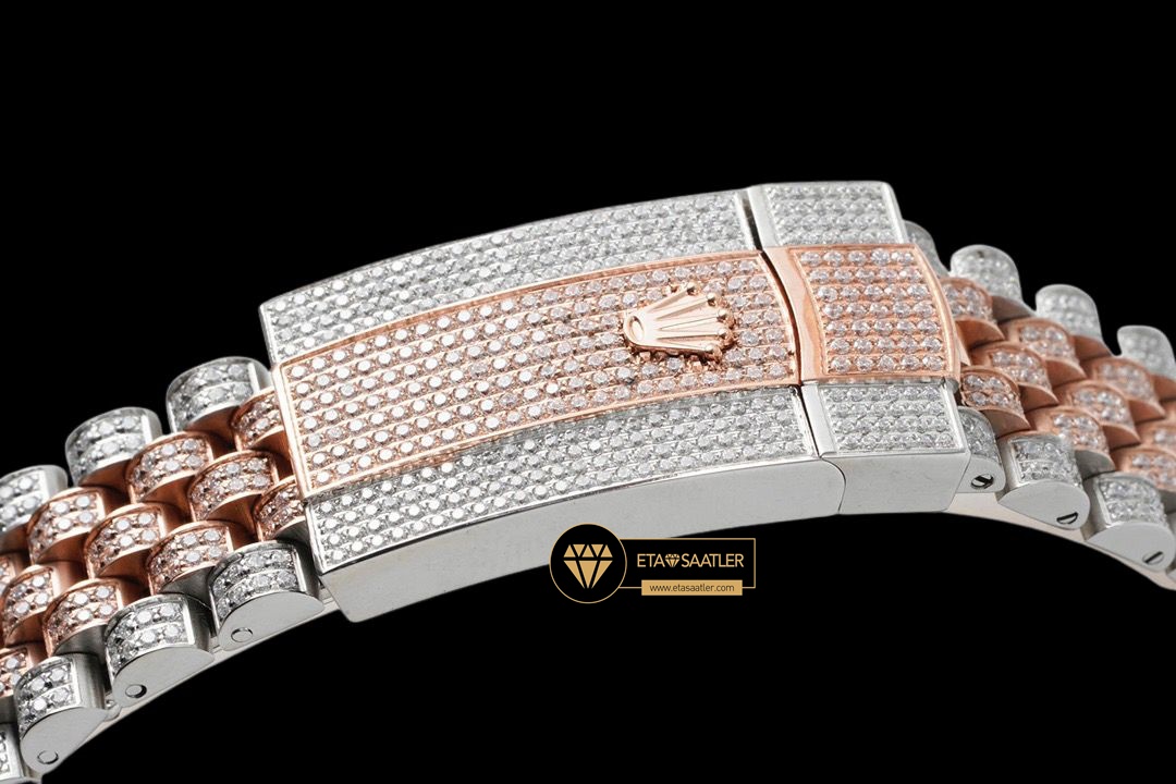 Rolex Datejust 126300 Arap Rakamlı Kadran 41mm Full Taş Rose Kasa 3235 ETA (3) Rolex Datejust 126300 Arap Rakamlı Kadran 41mm Full Taş Rose Kasa 3235 ETA