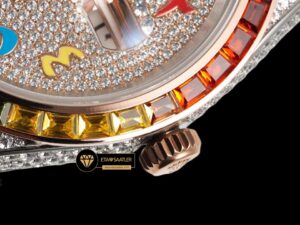 Rolex Datejust 126300 Arap Rakamlı Kadran 41mm Full Taş Rose Kasa 3235 ETA