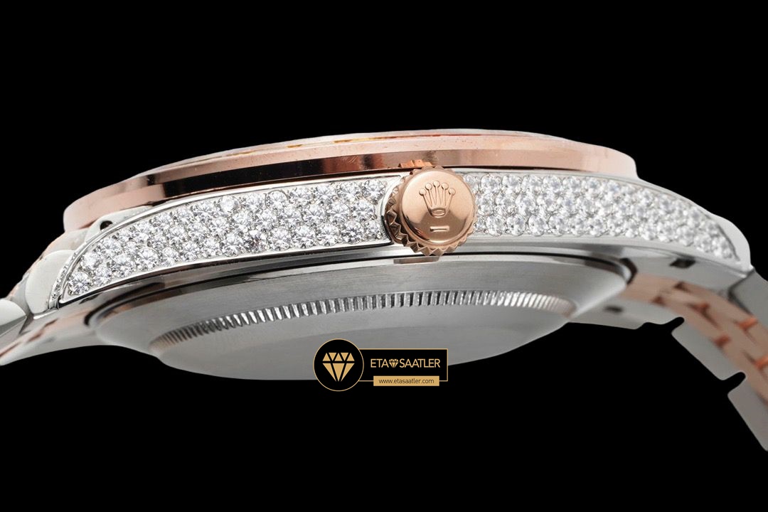 Rolex Datejust 126300 Arap Rakamlı Kadran 41mm Full Taş Rose Kasa 3235 ETA (8) Rolex Datejust 126300 Arap Rakamlı Kadran 41mm Full Taş Rose Kasa 3235 ETA