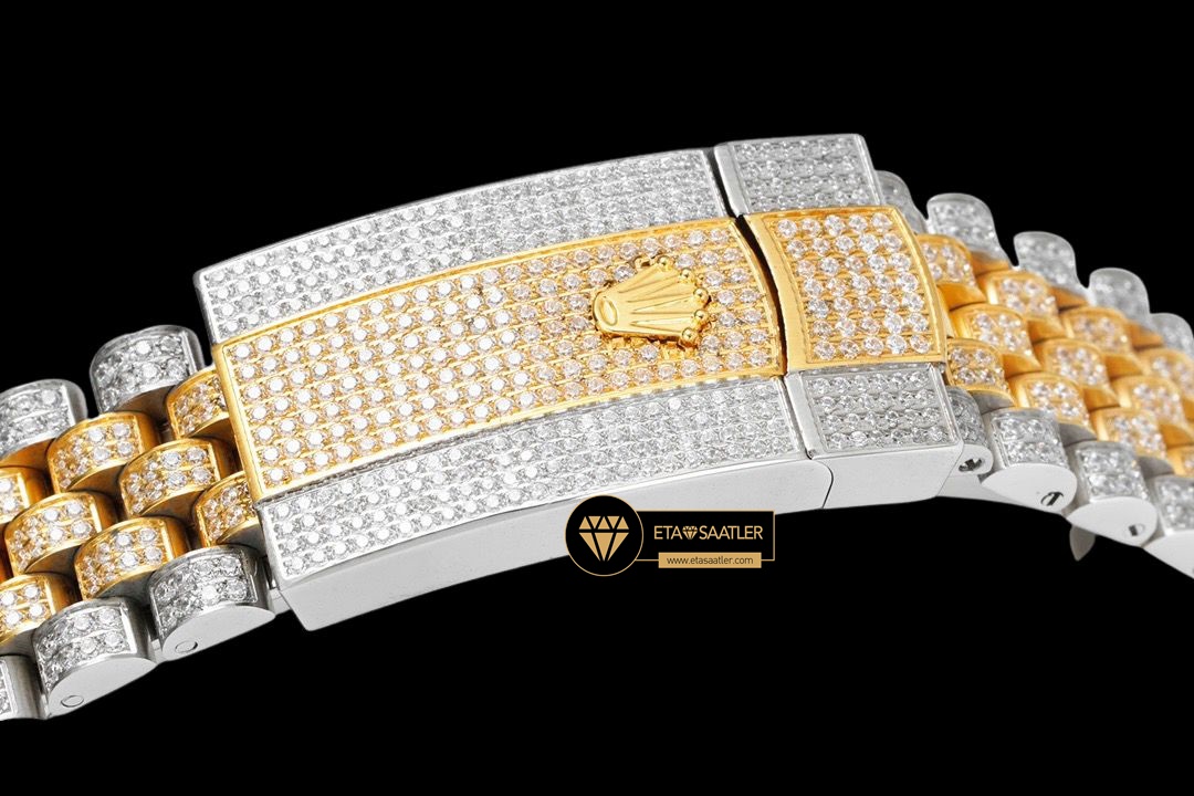 Rolex Datejust 126300 Gökkuşağı Bezel 41mm Taşlı Arap Kadran 3235 ETA (3) Rolex Datejust 126300 Gökkuşağı Bezel 41mm Taşlı Arap Kadran 3235 ETA