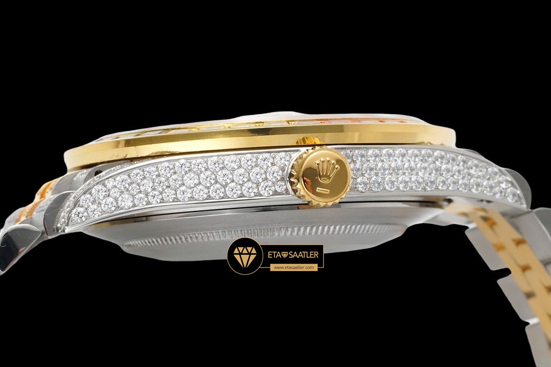 Rolex Datejust 126300 Gökkuşağı Bezel 41mm Taşlı Arap Kadran 3235 ETA (8) Rolex Datejust 126300 Gökkuşağı Bezel 41mm Taşlı Arap Kadran 3235 ETA