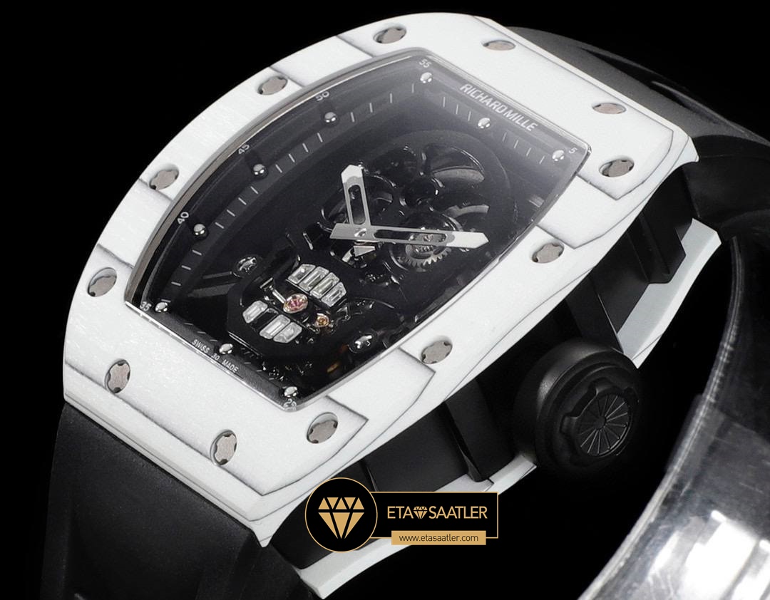 Richard Mille RM052 Taşlı Kurukafa Kadran Carbon Kasa YSF Tourbillon V2 ETA (4) Richard Mille RM052 Taşlı Kurukafa Kadran Carbon Kasa YSF Tourbillon V2 ETA