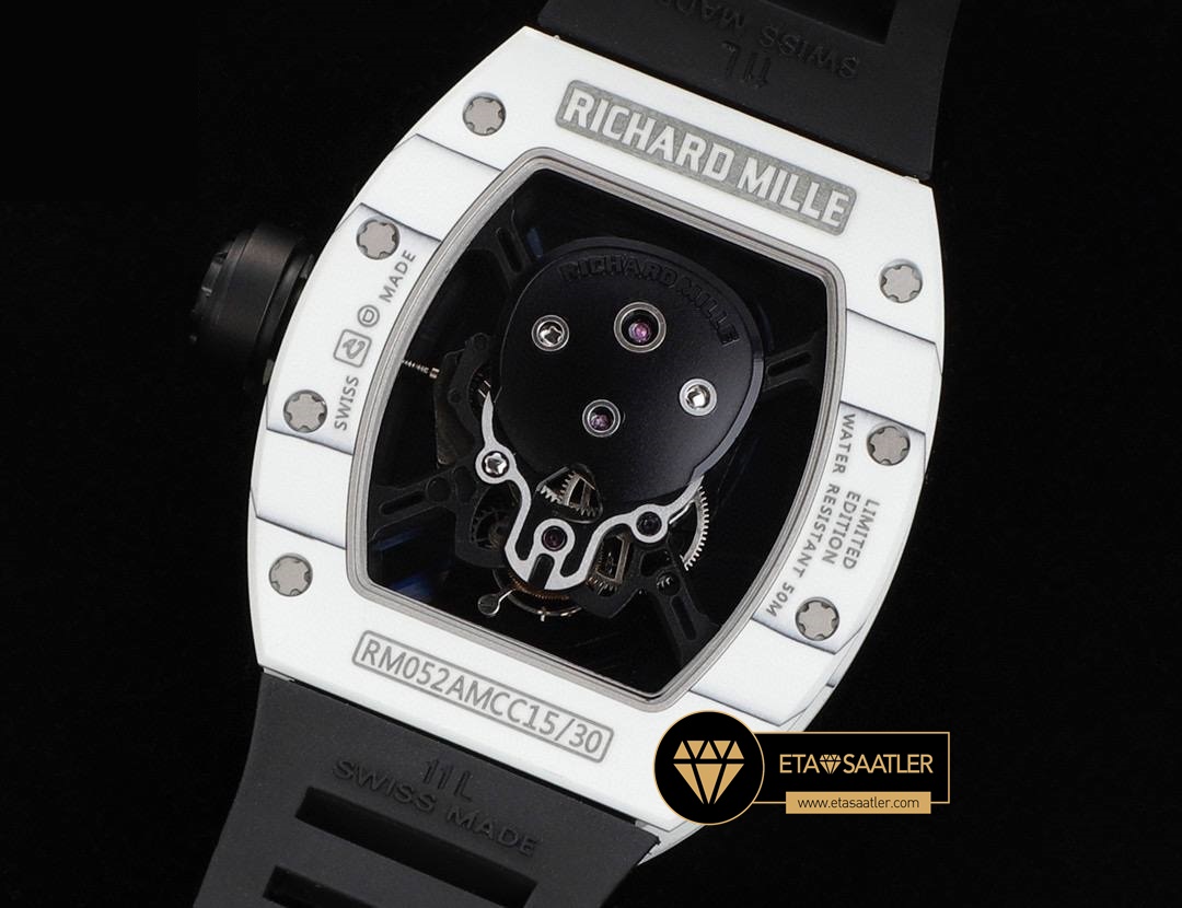 Richard Mille RM052 Taşlı Kurukafa Kadran Carbon Kasa YSF Tourbillon V2 ETA (5) Richard Mille RM052 Taşlı Kurukafa Kadran Carbon Kasa YSF Tourbillon V2 ETA
