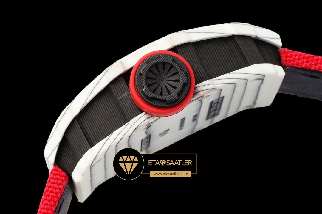 Richard Mille RM35-01 NTPT Beyaz Carbon Kasa Kırmızı Örme Deri Kordon SONIC V2 ETA (7) Richard Mille RM35-01 NTPT Beyaz Carbon Kasa Kırmızı Örme Deri Kordon SONIC V2 ETA