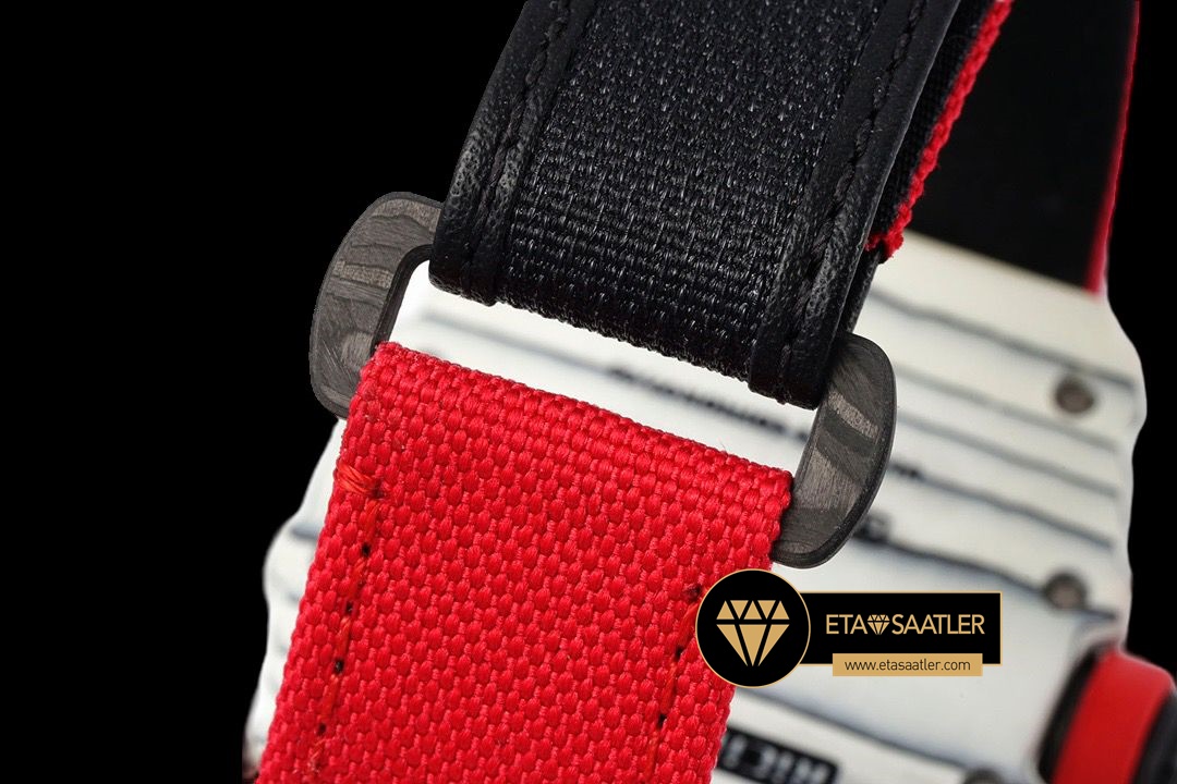 Richard Mille RM35-01 NTPT Beyaz Carbon Kasa Kırmızı Örme Deri Kordon SONIC V2 ETA (9) Richard Mille RM35-01 NTPT Beyaz Carbon Kasa Kırmızı Örme Deri Kordon SONIC V2 ETA
