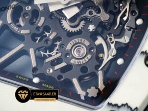 Richard Mille RM35-01 Rafael Nadal Beyaz NTPT Carbon Kasa İskelet Kadran SONIC V2 ETA
