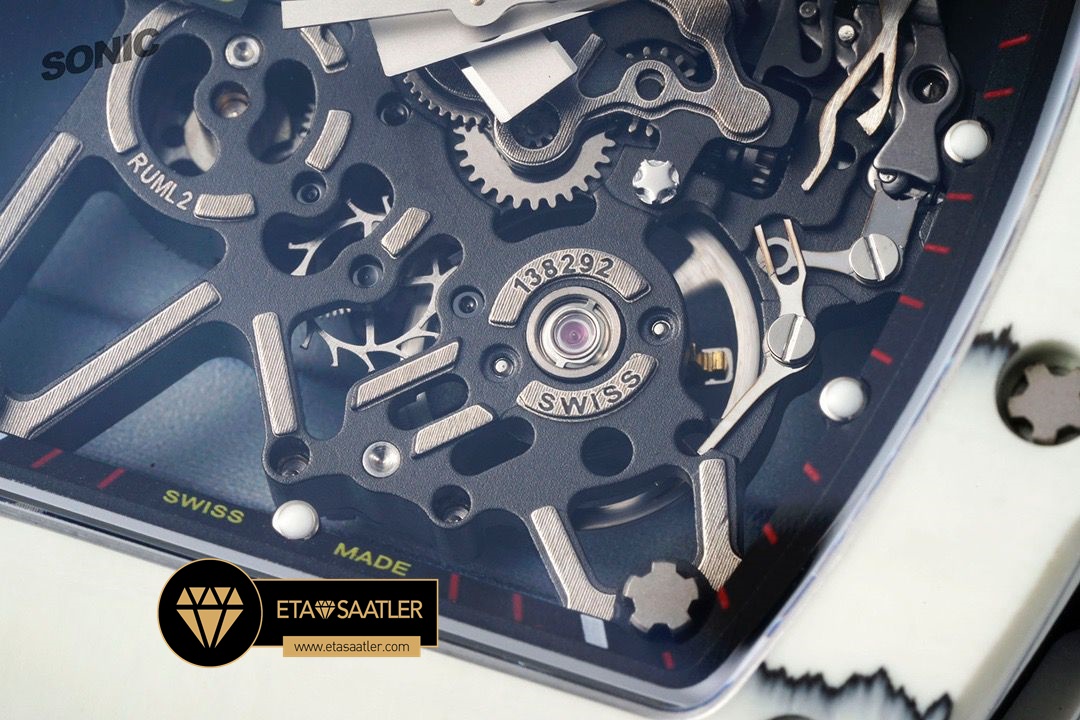 Richard Mille RM35-01 Rafael Nadal Beyaz NTPT Carbon Kasa İskelet Kadran SONIC V2 ETA (4) Richard Mille RM35-01 Rafael Nadal Beyaz NTPT Carbon Kasa İskelet Kadran SONIC V2 ETA