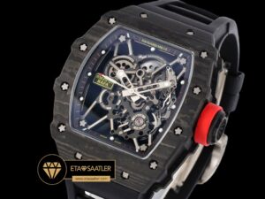 Richard Mille RM35-01 Rafael Nadal NTPT Carbon Kasa İskelet Kadran SONIC V2 ETA