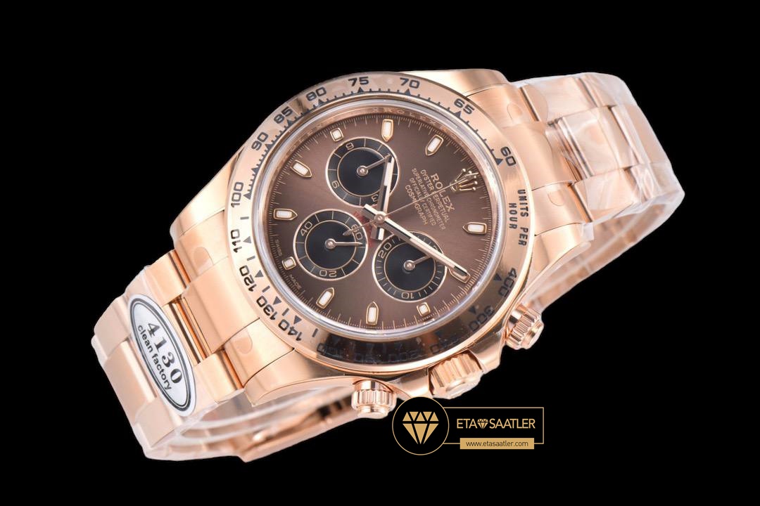 Rolex Daytona 116505 Cosmograph 904L Rose Çelik Clean 4130 V2 ETA (2) Rolex Daytona 116505 Cosmograph 904L Rose Çelik Clean 4130 V2 ETA