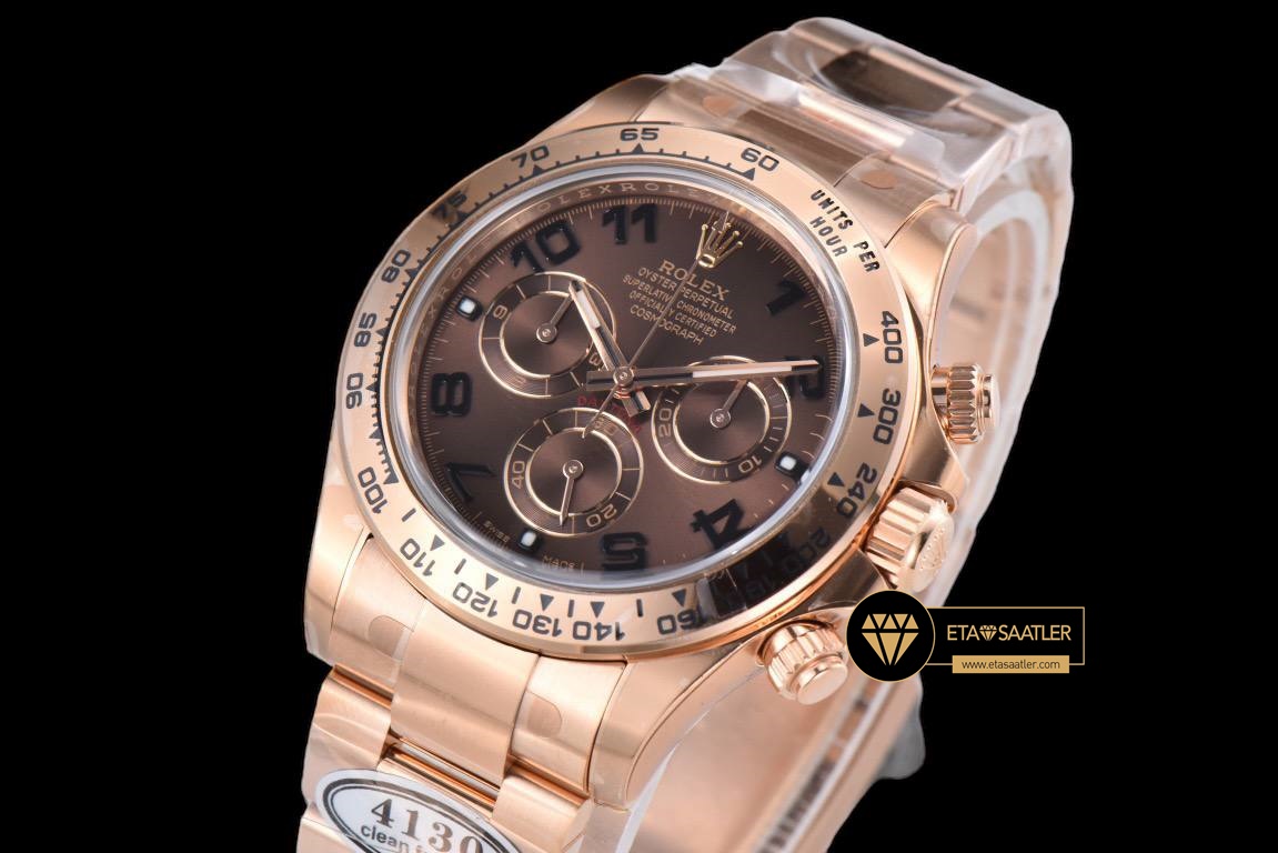 Rolex Daytona 116505 Rakamlı Kahve Kadran 904L Çelik Clean 4130 V2 ETA (2) Rolex Daytona 116505 Rakamlı Kahve Kadran 904L Çelik Clean 4130 V2 ETA