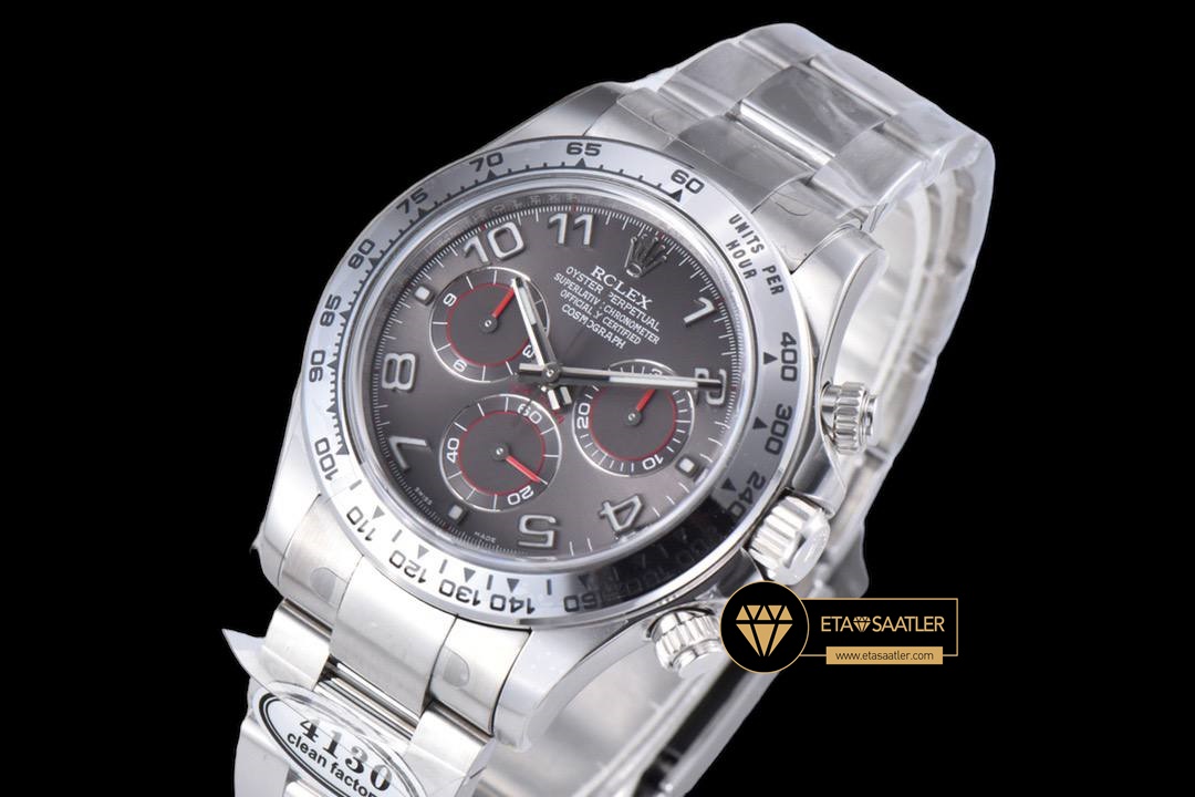 Rolex Daytona 116509 Rakamlı Gri Kadran 904L Çelik Clean 4130 V2 ETA (3) Rolex Daytona 116509 Rakamlı Gri Kadran 904L Çelik Clean 4130 V2 ETA