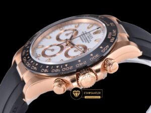 Rolex Daytona 116515 Rakamlı Beyaz Lume Kadran Kauçuk Kordon Clean 4130 V2 ETA