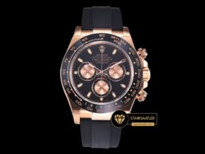 Rolex Daytona 116515LN Cosmograph Siyah Kadran Kauçuk Kordon Clean 4130 V2 ETA (1) Rolex Daytona 116515LN Cosmograph Siyah Kadran Kauçuk Kordon Clean 4130 V2 ETA