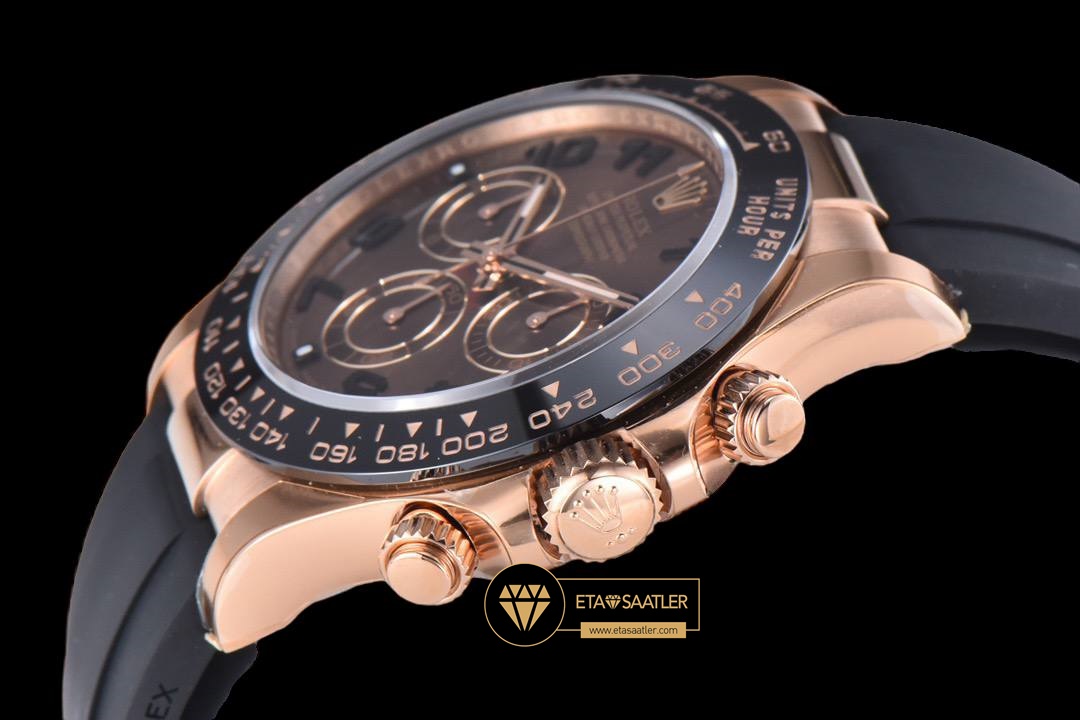 Rolex Daytona 116515RG Rakamlı Kahverengi Kadran Kauçuk Kordon Clean 4130 V2 ETA (2) Rolex Daytona 116515RG Rakamlı Kahverengi Kadran Kauçuk Kordon Clean 4130 V2 ETA