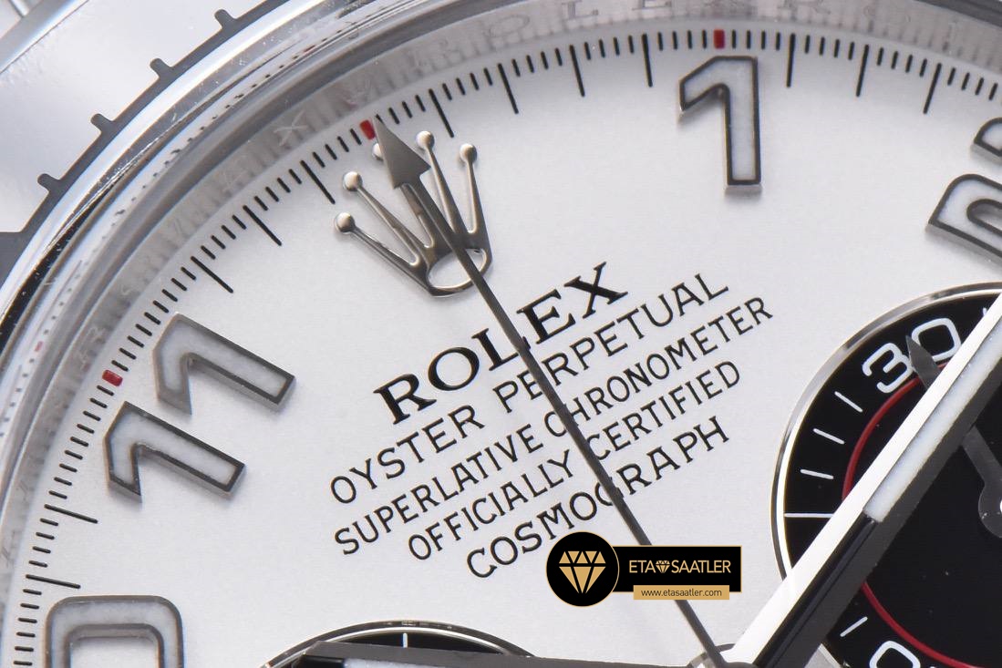 Rolex Daytona 116519 Rakamlı Beyaz Kadran Kauçuk Kordon Clean 4130 V2 ETA (5) Rolex Daytona 116519 Rakamlı Beyaz Kadran Kauçuk Kordon Clean 4130 V2 ETA