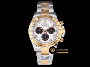 Rolex Daytona 116523 Rakamlı Beyaz Kadran 904L Çelik Clean 4130 V2 ETA