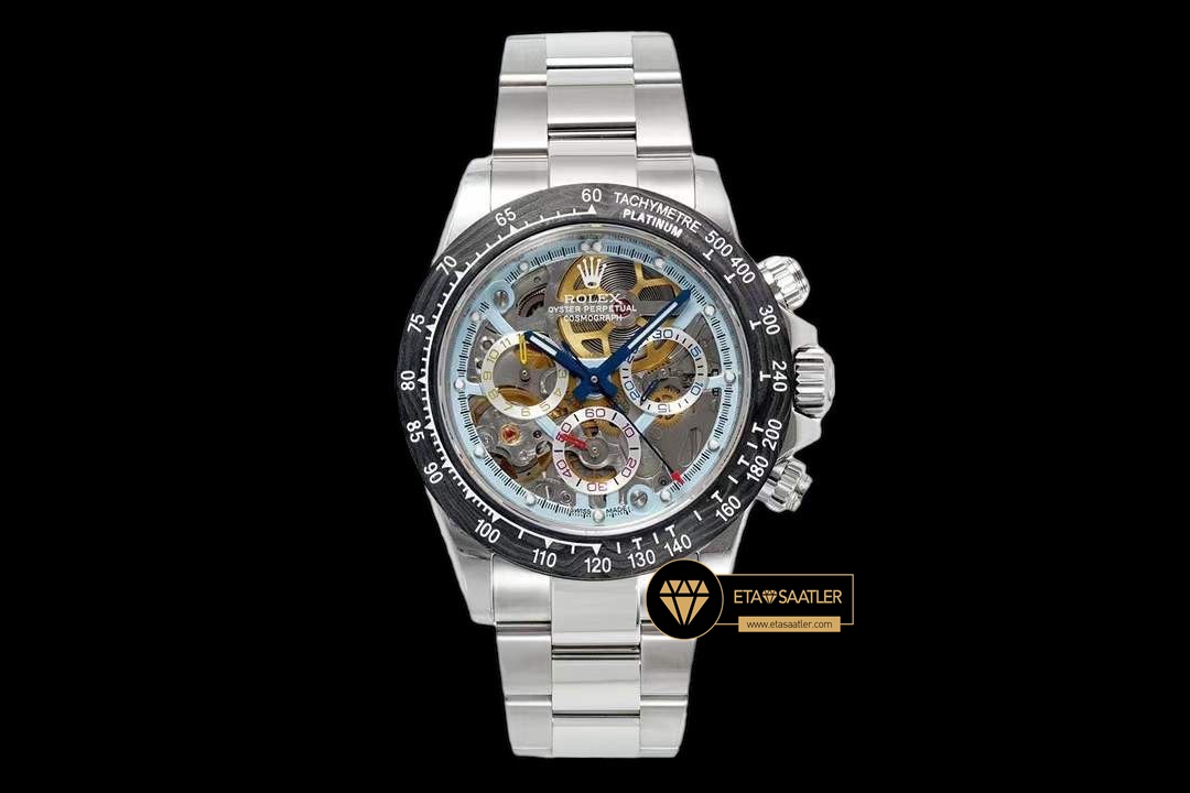 Rolex Daytona Juan Pablo Montoya Sonic Karbon Bezel İskelet Kadran Super Clone ETA