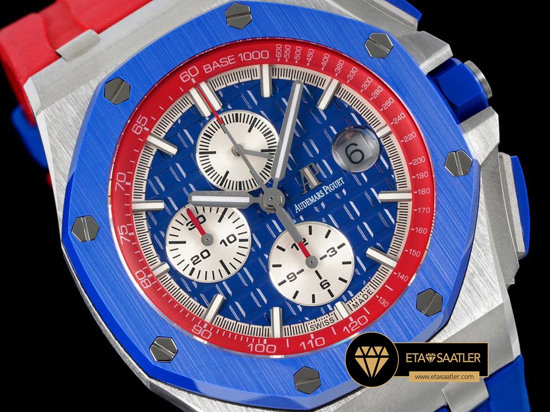 Audemars Piguet 26400 Royal Oak Offshore Blue-Red 44mm Super Clone ETA (4) Audemars Piguet 26400 Royal Oak Offshore Blue-Red 44mm Super Clone ETA
