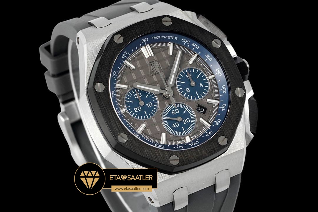 Audemars Piguet 26420 Royal Oak Offshore Gri Kadran 44mm Super Clone ETA (2) Audemars Piguet 26420 Royal Oak Offshore Gri Kadran 44mm Super Clone ETA