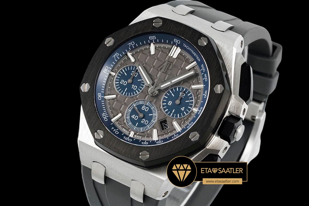 Audemars Piguet 26420 Royal Oak Offshore Gri Kadran 44mm Super Clone ETA (3) Audemars Piguet 26420 Royal Oak Offshore Gri Kadran 44mm Super Clone ETA