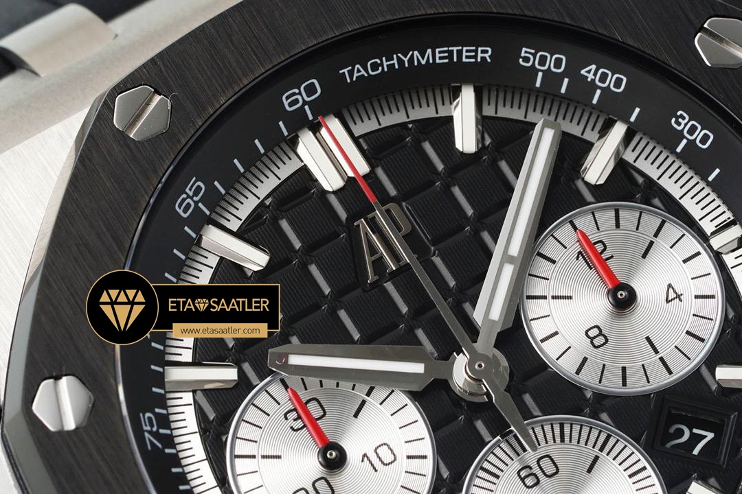 Audemars Piguet 26420 Royal Oak Offshore Siyah Kadran 44mm Super Clone ETA (4) Audemars Piguet 26420 Royal Oak Offshore Siyah Kadran 44mm Super Clone ETA