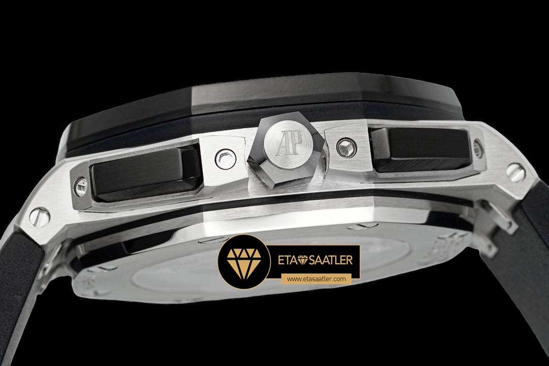 Audemars Piguet 26420 Royal Oak Offshore Siyah Kadran 44mm Super Clone ETA (7) Audemars Piguet 26420 Royal Oak Offshore Siyah Kadran 44mm Super Clone ETA