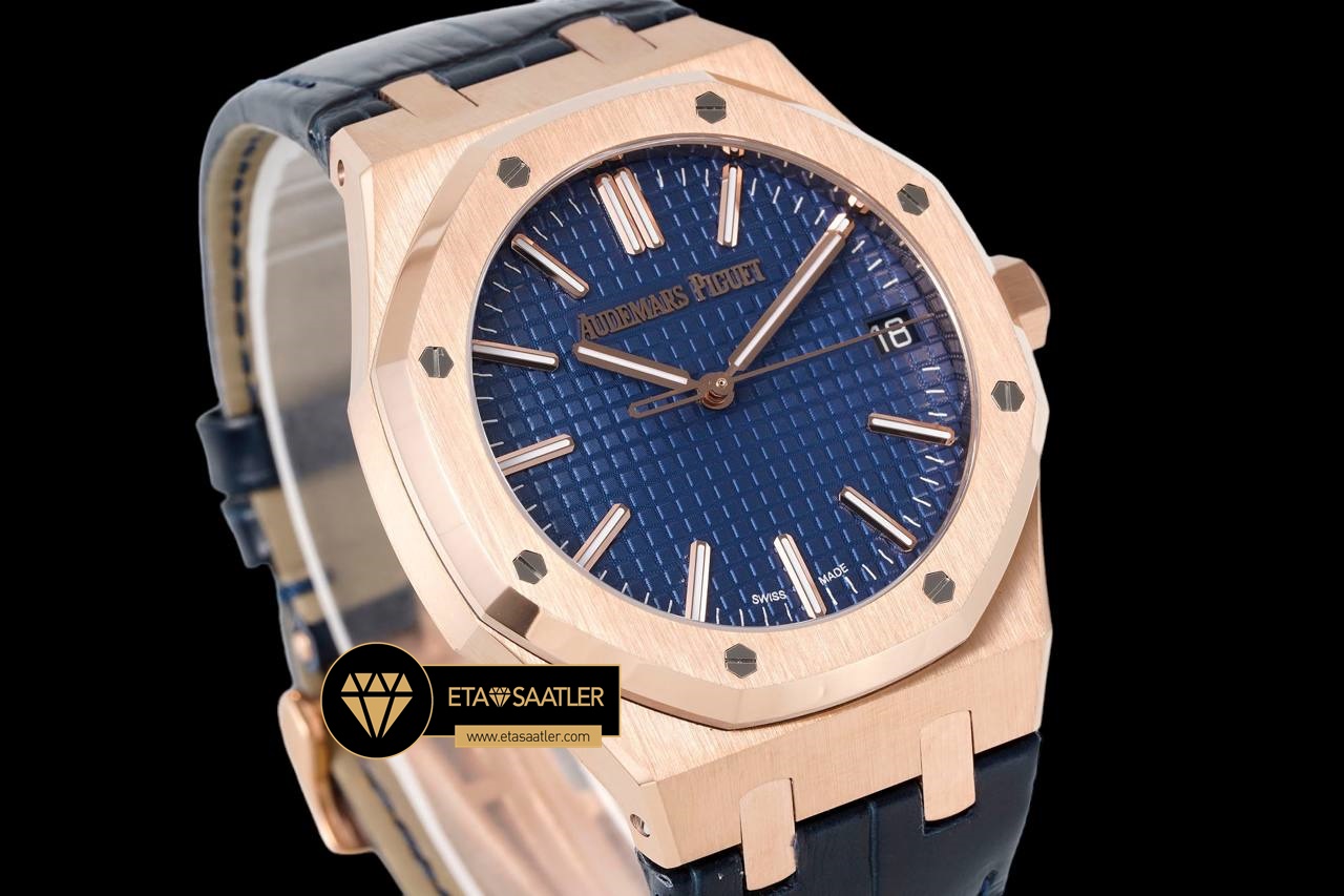 Audemars Piguet Royal Oak 15510OR Deri Kordon Rose Super Clone ETA (2) Audemars Piguet Royal Oak 15510OR Deri Kordon Rose Super Clone ETA
