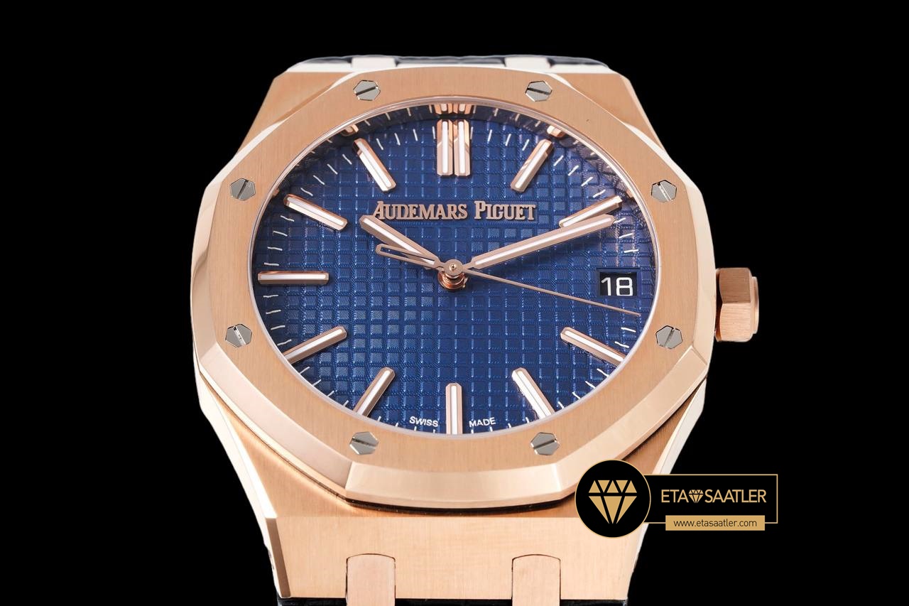 Audemars Piguet Royal Oak 15510OR Deri Kordon Rose Super Clone ETA (4) Audemars Piguet Royal Oak 15510OR Deri Kordon Rose Super Clone ETA